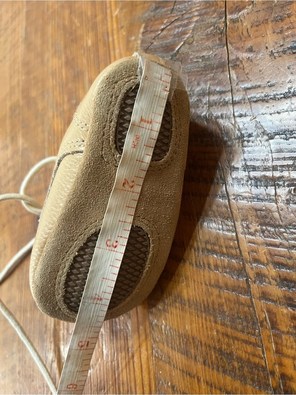 Leather Lace-Up Tan Walker Shoes Size 4